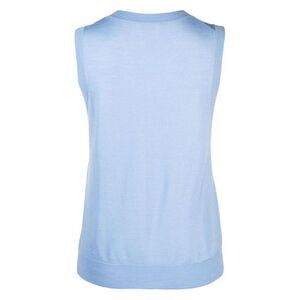 PAROSH Sleeveless Knit Top Women BLUE Sweaters & Knitwear